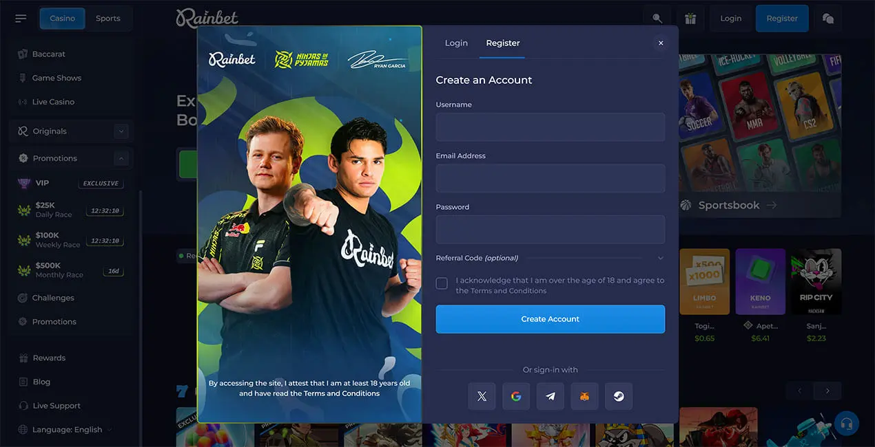 Rainbet Casino Login – Stapsgewijze gids voor inloggen en accountbeheer image 2