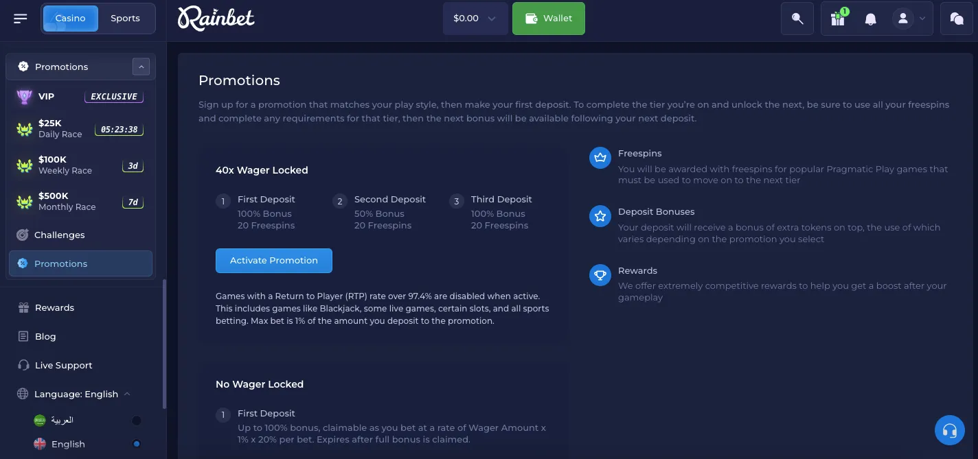 Rainbet Casino Login – Stapsgewijze gids voor inloggen en accountbeheer image 3