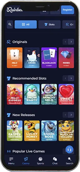 Speel de Rainbet Casino-app op je telefoon