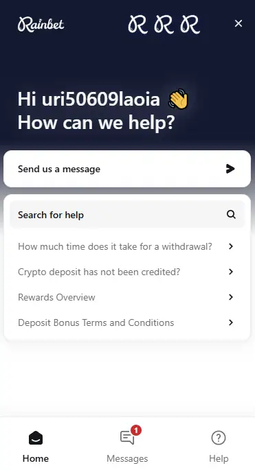 Hulp bij het inloggen bij Rainbet Casino